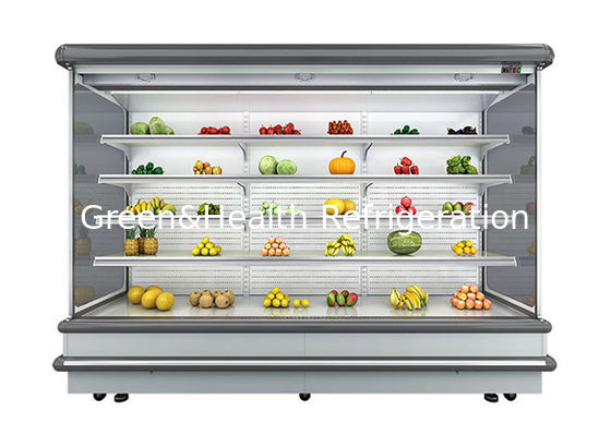 Охладитель витринного шкафа вертикали замороженный Refrigerated чистосердечный открытый с занавесом ночи