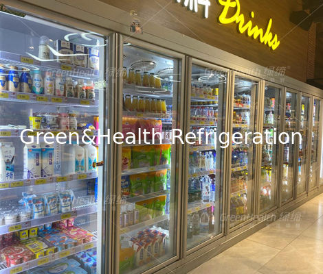 Охладитель пива холодильника напитка модной двери супермаркета стеклянной коммерчески