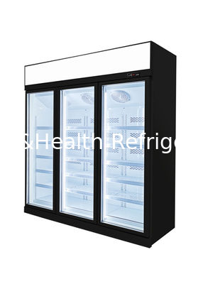 Вертикальная тройная дверь нагрела замораживатель 220В 1450Л дисплея гипермаркета стеклянный