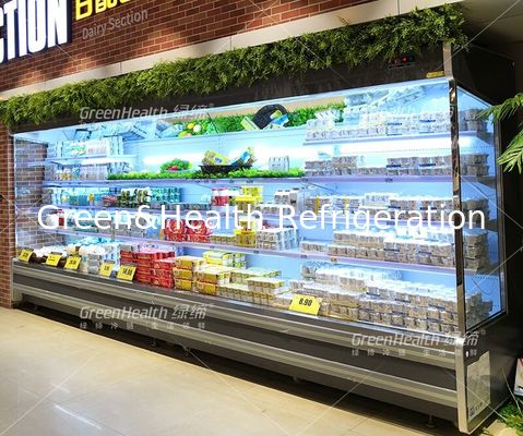 Удаленным Refrigerated стилем охладитель открытой выкладки для магазина супермаркета