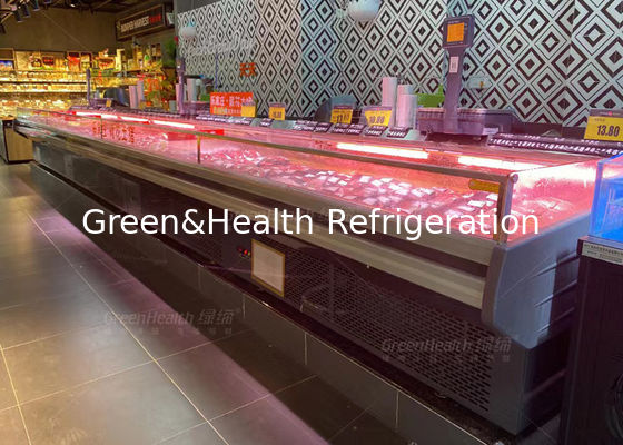 Гастроном говядины одиночной температуры свежий показывает замораживатель для магазина мяса