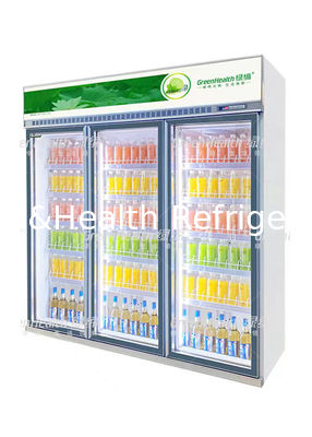 2 / Охладитель дисплея 3 дверей коммерчески с компрессором 1008L инвертора