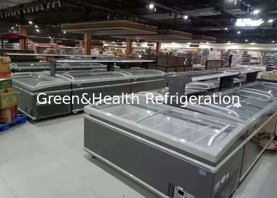 Статическое охлаждая оборудование холодильника замораживателя комода острова коммерчески для мороженого