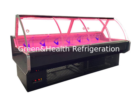 Коммерчески холодильник дисплея рыб еды мяса гастронома со стеклянной дверью 1045W