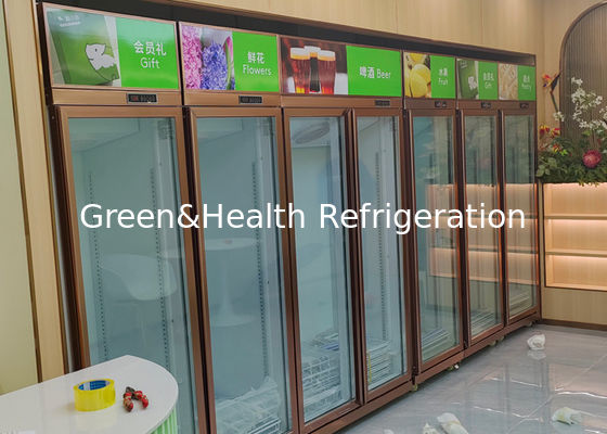 Холодильник 452L напитка холодильника дисплея стеклянной двери супермаркета чистосердечный