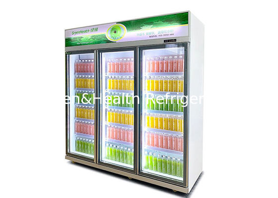 Многовходной стеклянный бюджет вертикальный холодильный дисплейный шкаф
