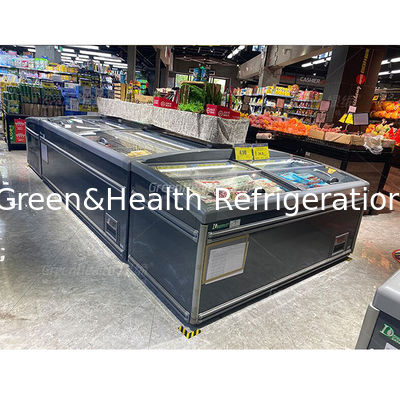 Совмещенный замораживатель острова супермаркета