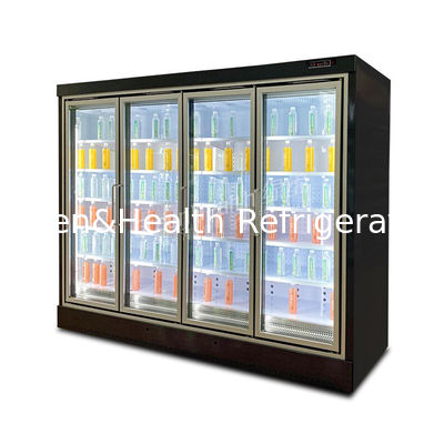 Фан-охлаждение Авто-Спринг Задняя стеклянная дверь Вертикальный морозильник Фрижидер