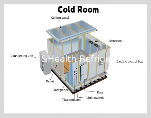 Панель из ПУ Продовольствие Холодный склад Ресторан Коммерческая кухня Прогулка в морозильнике