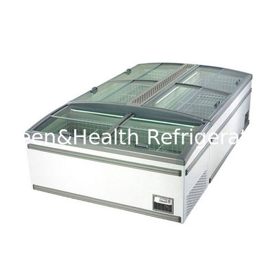 Белый цвет коммерческий холодильник шкатулка морозильник с боковой дверью для супермаркета