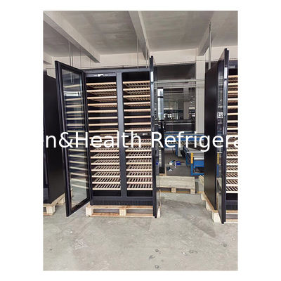 Сертификат ETL Одно/двойная дверь Буковая деревянная полка Стеклянная дверь Склад красного вина морозильник