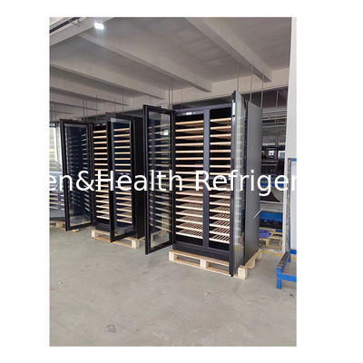 Сертификат ETL Черный многослойный буковый деревянный полки Винохранилища Витрины высококачественные холодильники