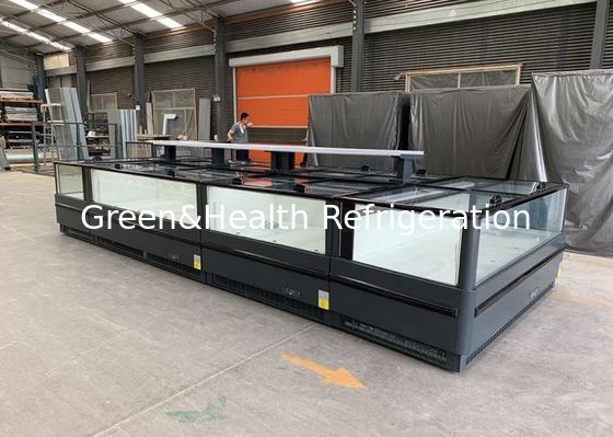 Замороженные продукты Торговый шкаф Сплавный остров морозильник Супермаркет Сплавный морозильник