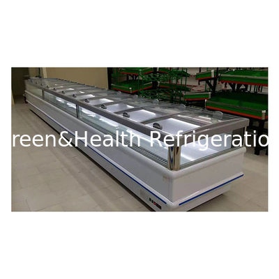 Горизонтальная стеклянная дверь с встроенным компрессором