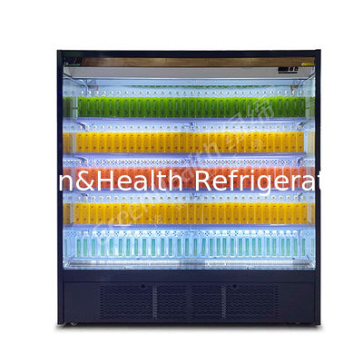 Пятислойный дисплей Полка с правом углом Нижний блок Открытый хранилище Дисплей холодильник