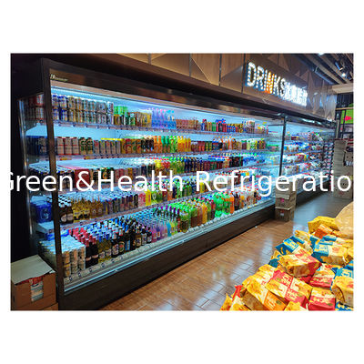 Прямоугольный пятиэтажный супермаркет, открытый холодильный шкаф для фруктов/овощей/молока, морозильная камера