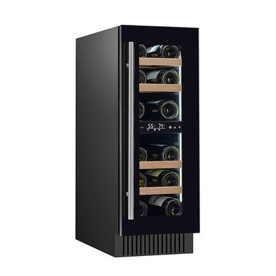 Сертификат ETL Вертикальная однодверная дверь 18 бутылки красного вина холодильное хранилище дисплейный морозильник