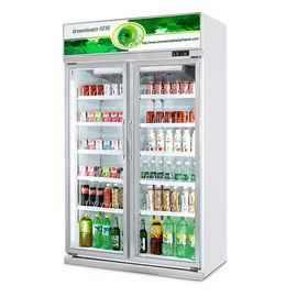 Холодильник дисплея роскошного алюминиевого коммерчески супермаркета замораживателя дисплея/2 дверей чистосердечный