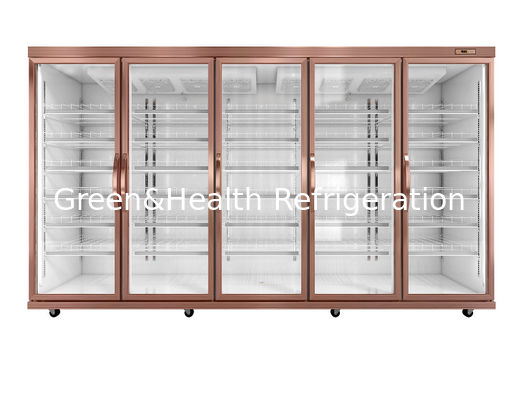 Адджустбле кладет температуру на полку 3300 л стеклянный холодильник цифров двери