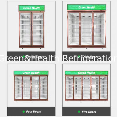 Холодильник двери чистосердечного супермаркета R134 коммерчески стеклянный