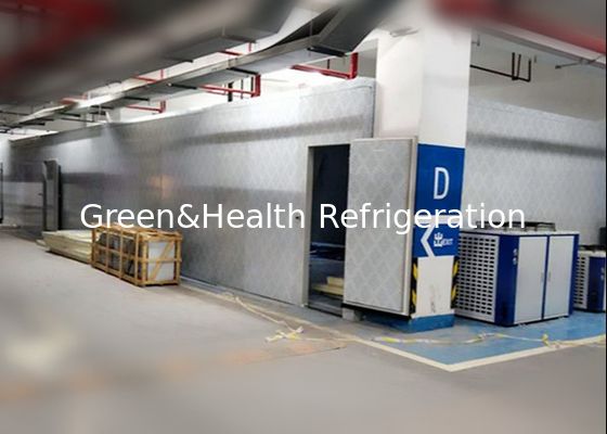 PU обшивает панелями комнату замораживателя взрыва морепродуктов говядины холодную с конденсируя блоком