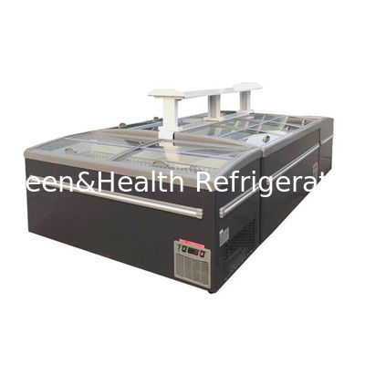 Замораживатель острова комбинации раздвижной двери коммерчески для замороженных продуктов